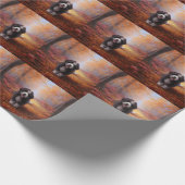 Papier Cadeau Bernedoodle en automne Leaves automne Inspire (Coin)