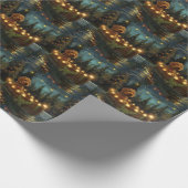 Papier Cadeau Bernedoodle Noël Festival Voyage (Coin)