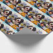 Papier Cadeau Bernedoodle sur une pagaie : une aventure Pittores (Coin)