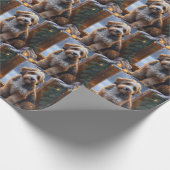 Papier Cadeau bernedoodle With Christmas Lights Holiday (Coin)