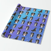 Papier Cadeau Bernese Mountain Dog Anniversaire (Déroulé)