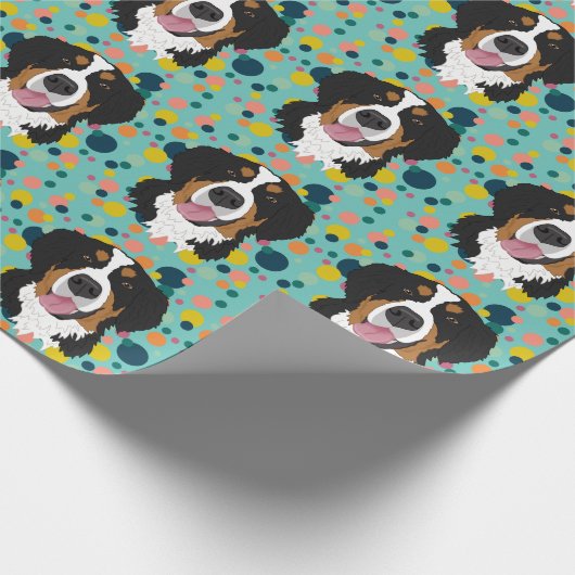 Papier Cadeau Bernese Mountain Dog Anniversaire (Coin)