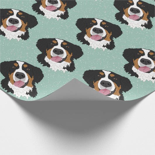 Papier Cadeau Bernese Mountain Dog Anniversaire (Coin)
