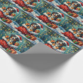 Papier Cadeau Bernese Mountain Dog Christmas Santa Bag Adventure (Coin)