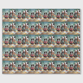 Papier Cadeau Bernese Mountain Dogs Christmas Snow Holiday (Plat)