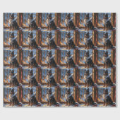 Papier Cadeau Bernese Mountain With Christmas Lights Holiday  (Plat)