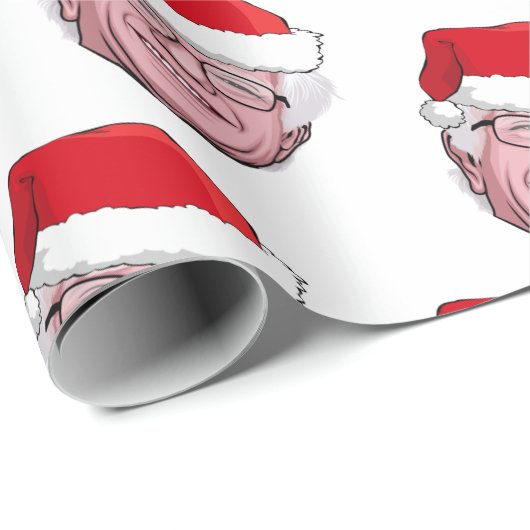 Papier Cadeau BERNIE SANDERS Noël (Coin rond)