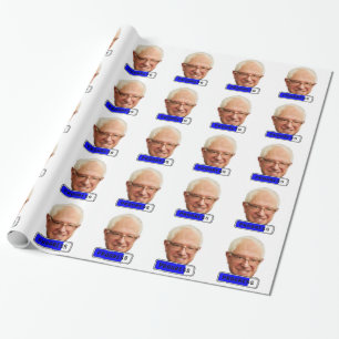 Papier Cadeau Bernie Sanders Pixelated - PROGRÈS
