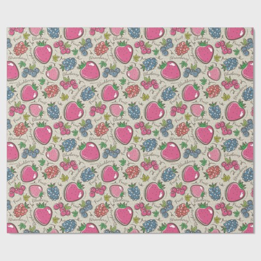 Papier Cadeau Berries (Plat)
