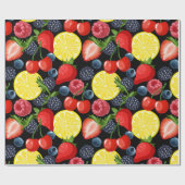 Papier Cadeau Berries et agrumes (Plat)