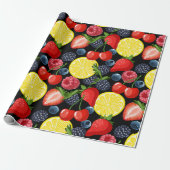 Papier Cadeau Berries et agrumes (Déroulé)