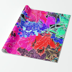 PAPIER CADEAU BERRIES ET FEUILLES