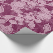 Papier Cadeau Berries et fleurs Purple Floral (Coin)