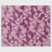 Papier Cadeau Berries et fleurs Purple Floral (Plat)