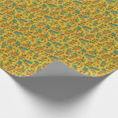 Papier Cadeau Berries sur branches, motif naturel sans soudure. (Coin)