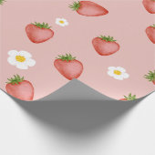 Papier Cadeau Berry 1er Anniversaire Fraise à thème Enveloppemen (Coin)