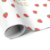 Papier Cadeau Berry doux pour être un minimum 1er anniversaire (Coin rond)