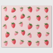 Papier Cadeau Berry fraise Premier anniversaire (Plat)