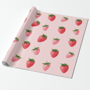 Papier Cadeau Berry fraise Premier anniversaire