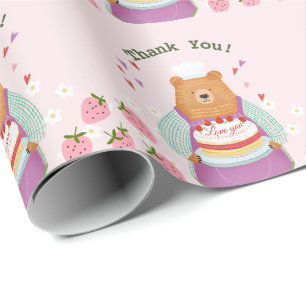 Papier Cadeau Berry Lovely Premier anniversaire