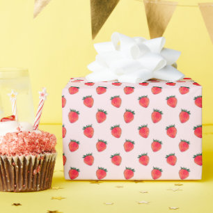 Papier Cadeau Berry rouge rose doux