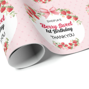 Papier Cadeau Berry Sweet 1er anniversaire