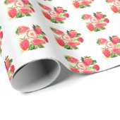 Papier Cadeau Berry Sweet Anniversaire Fraise fraise été (Coin rond)