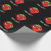Papier Cadeau Berry Sweet Funny Pun de fraise Dark BG (Coin)