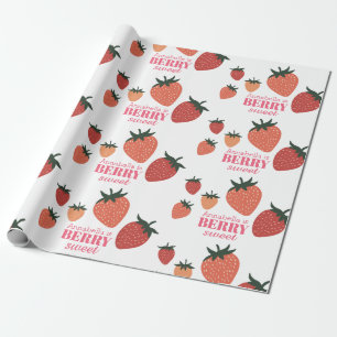 Papier Cadeau Berry Sweet Strawberry Nom personnalisé