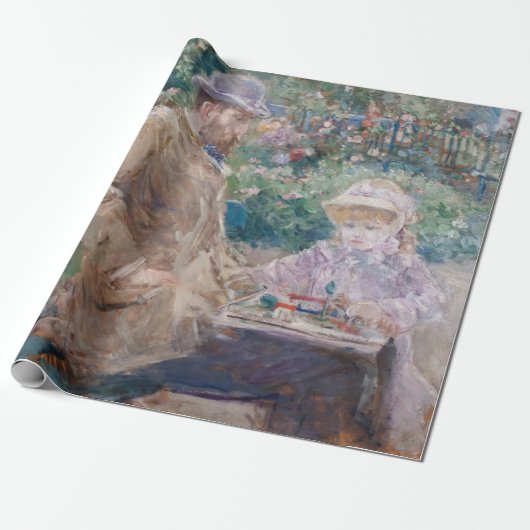 Papier Cadeau Berthe Morisot - Eugene Manet avec sa fille (Déroulé)