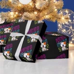 Papier Cadeau Besoin de plus de sommeil Funny Cat expression d