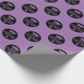 Papier Cadeau BEST AMI couronne Enveloppement Papier violet et n (Coin)