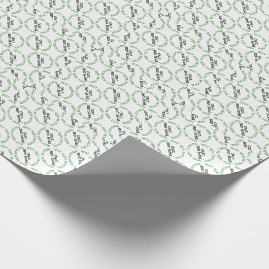 Papier Cadeau Best Irish Mother white matte wrapping paper (Coin)