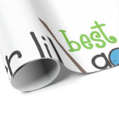 Papier Cadeau Best Lil Golfer (Coin rond)