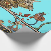 Papier Cadeau BESTIAIRE MÉDIÉVAL FAISANT DE LA MUSIQUE Violonist (Coin)