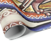 PAPIER CADEAU BESTIAIRE MÉDIÉVAL, SNAKE DRAGON CIRCLES (Coin rond)