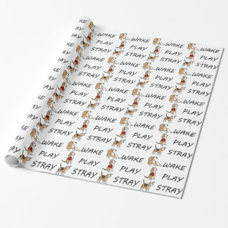 Papier Cadeau BÊTE PERDUE de JEU de SILLAGE de beagle de chien