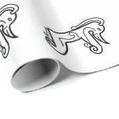 Papier Cadeau Bête Pictish (Coin rond)