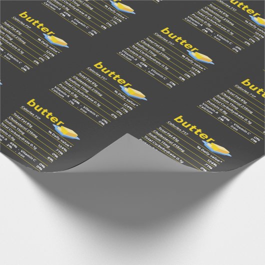 Papier Cadeau Beurre amusant Valeur nutritive Humour des gras al (Coin)