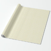 Papier Cadeau Beurre classique En vichy jaune (Déroulé)