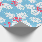 Papier Cadeau Beurre creux sur bleu (Coin)