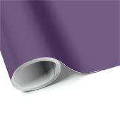 Papier Cadeau Beurre d'acai violet foncé de couleur solide (Coin rond)