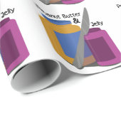 Papier Cadeau BEURRE D'ARACHIDE et JElLLY (Coin rond)