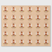 Papier Cadeau Beurre d'arachide mignonne (Plat)