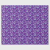 Papier Cadeau Beurre d'Iridescente sur violet (Plat)