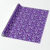 Papier Cadeau Beurre d'Iridescente sur violet (Déroulé)