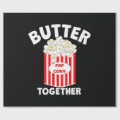 Papier Cadeau BEURRE Ensemble Film Popcorn (Plat)