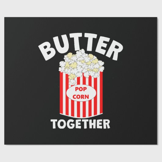 Papier Cadeau BEURRE Ensemble Film Popcorn (Plat)
