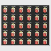 Papier Cadeau Beurre Ensemble Funny Beurre Popcorn Pun Dark BG (Plat)