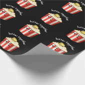 Papier Cadeau Beurre Ensemble Funny Beurre Popcorn Pun Dark BG (Coin)